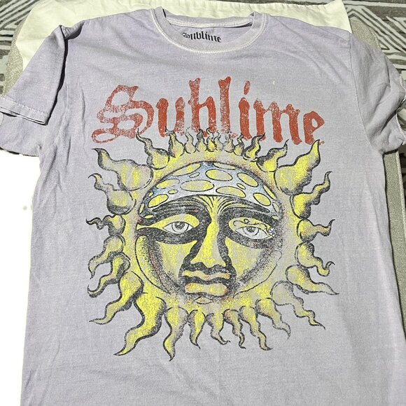 SUBLIME STARBURST Rock Band Concert Tee Shirt Gray Size Medium - Picture 1 of 4